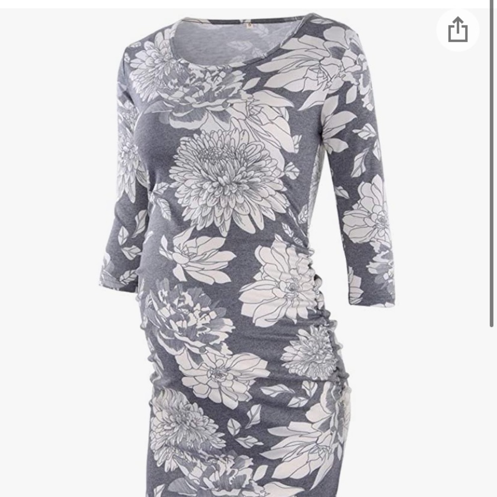 Liu & Qu Bodycon Maternity Floral dress- M
